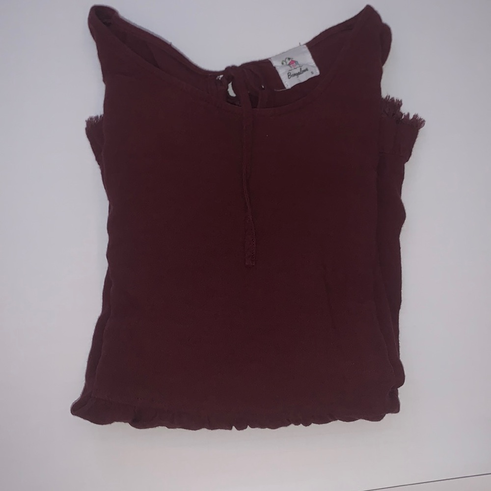 dark red boho shirt